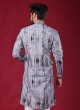 Fancy Printed Kurta In Grey Color