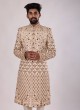 Groom Wear Sherwani In Cream Color