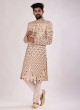 Groom Wear Sherwani In Cream Color
