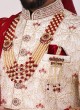 Thread Work Groom Wear Sherwani In Cream Color