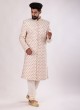 Groom Wear Sherwani In Cream Color