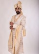 Groom Wear Sherwani In Cream Color