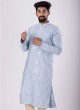 Art Silk Plastic Mirror Work Kurta Pajama