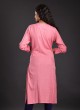 Patch Work Kurti In Onion Pink Color