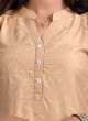 Cotton Silk Kurti In Gold Color