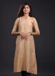 Cotton Silk Kurti In Gold Color