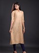 Cotton Silk Kurti In Gold Color