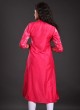 Festive Wear Soft Silk Fuchsia Color Kurti