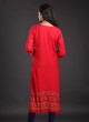 Rayon Kurti In Red Color