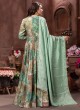 Multi-colored Floor Length Printed Anarkali Suit