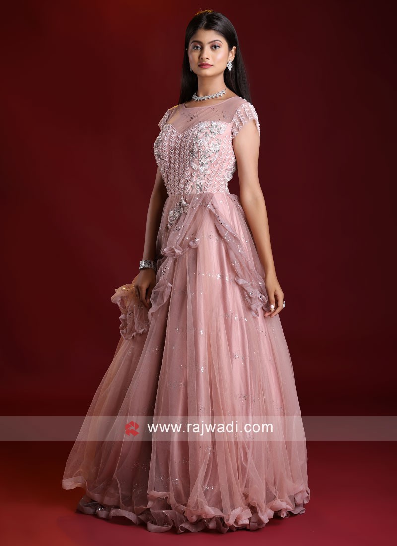 Latest Peach Color Mother Daughter Party Wear Gown Combo – Amrutamfab-mncb.edu.vn