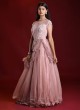 Designer Gown In Peach Color