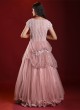 Designer Gown In Peach Color