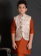 Wedding Wear Printed Nehru Jacket Set