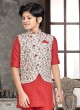 Designer Printed Nehru Jacket Suit For Boys