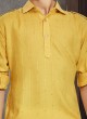 Boys Pathani Suit In Gold Color