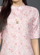 Cotton Fabric Kurti In Baby Pink