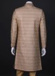 Silk Dulha Sherwani In Peach Color