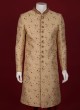 Wedding Wear Mens Sherwani In Gold Color