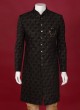 Sequins Work Black Color Sherwani