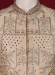 Groom Wear Sherwani In Cream Color