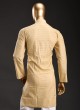 Beige Color Kurta Pajama In Cotton Fabric