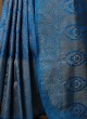 Traditional Wear Art Silk Saree In Blue Color