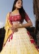 Chiffon Shaded Lehenga Choli In Yellow Color