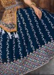 Resham Work Designer Lehenga Choli In Navy Blue