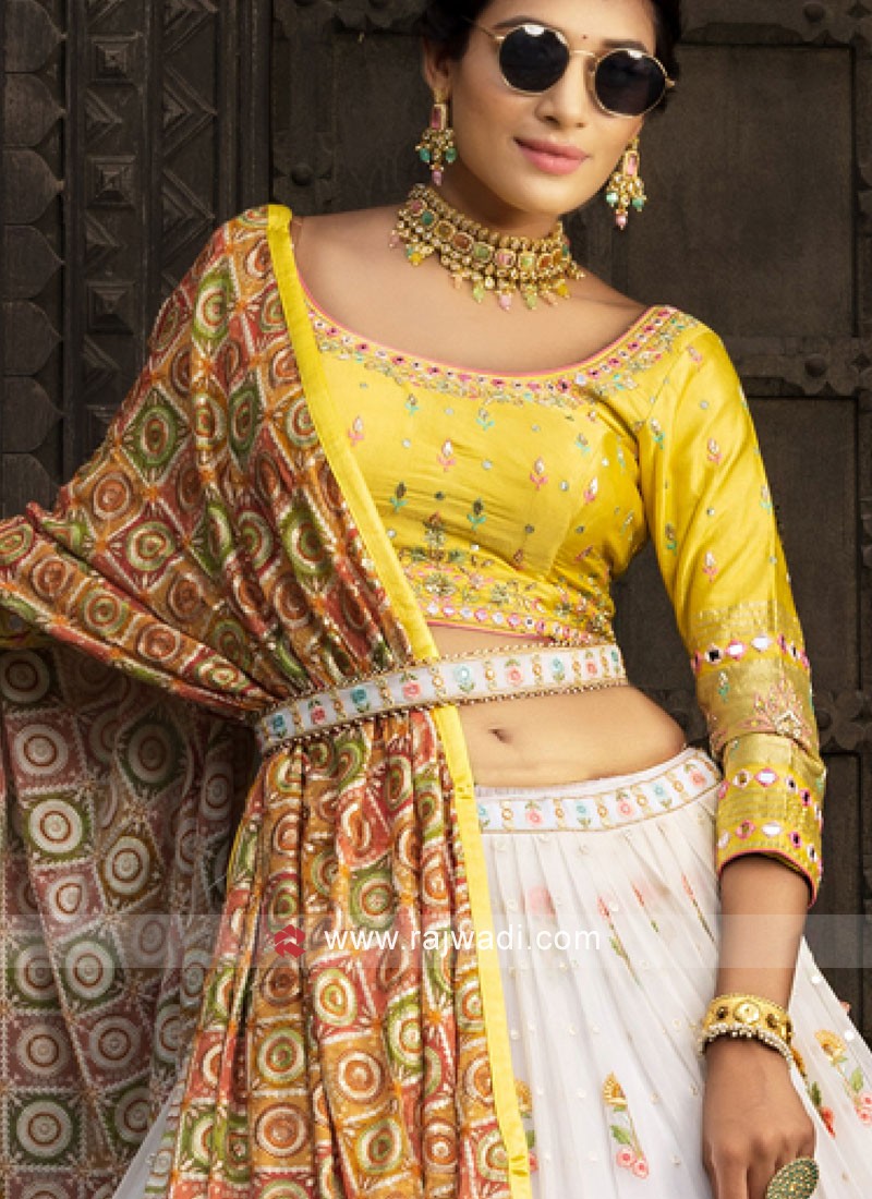 Ethnic Wear Designer Lehenga Choli In Yellow Color