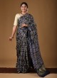 Gajji Silk Ajrakh Print Saree For Womens