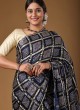 Gajji Silk Ajrakh Print Saree For Womens