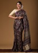 Fancy Ajrakh Print Saree For Womens