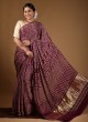 Stylish Gajji Silk Saree In Magenta Color