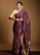 Ajrakh Printed Gajji Silk Saree