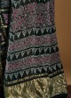 Marriage Ceremony Wear Ajrakh Print Saree