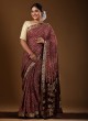 Traditional Wear Gajji Silk Saree In Dark Maroon