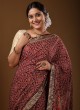 Traditional Wear Gajji Silk Saree In Dark Maroon