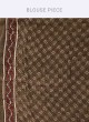 Wedding Wear Light Brown Ajrakh Print Gajji Silk Saree