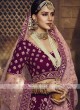 Georgette Lehenga Choli In Wine Color