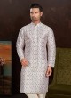 Digital Printed White Color Kurta Pajama