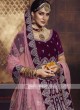 Velvet Wine Color Lehenga Choli