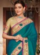 Teal Blue Silk Saree for Wedding