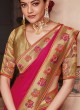 Dark Pink Silk Designer Saree