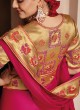 Dark Pink Silk Designer Saree