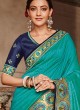 Aqua Art Silk Wedding Saree