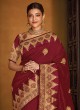 Weaving Work Designer Saree For Wedding Wear