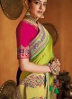 Parrot Green Saree For Wedding Wear