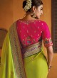 Parrot Green Saree For Wedding Wear