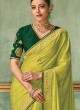 Parrot Green Art Silk Saree For Wedding Wear